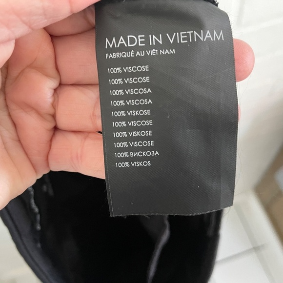 Club Monaco Dress Culotte Trouser pants Crop Bermuda Wide leg Darted Black 00 - Picture 13 of 15